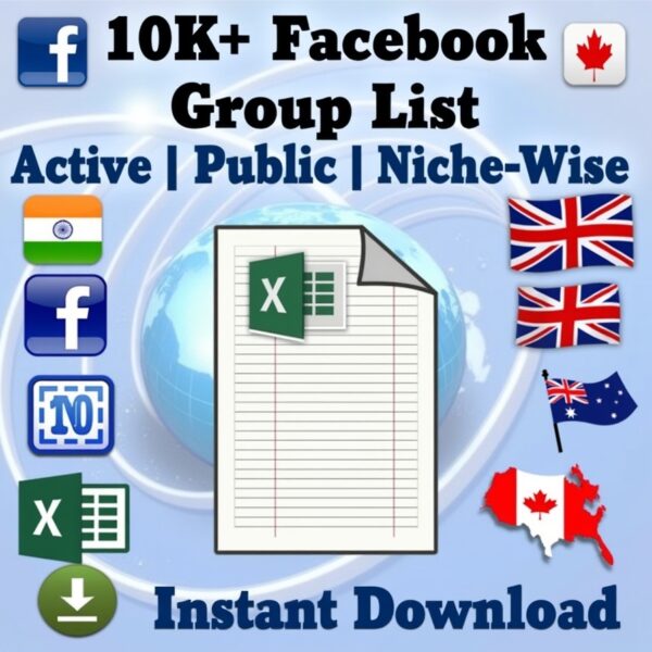 15K+ Facebook+WhatsApp Premium Public Group List (India, USA & Worldwide) | Active & Niche-Specific